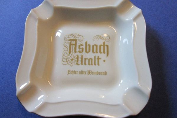 Asbach Uralt - Porzellan Aschenbecher - Vintage 60er /70er Jahre